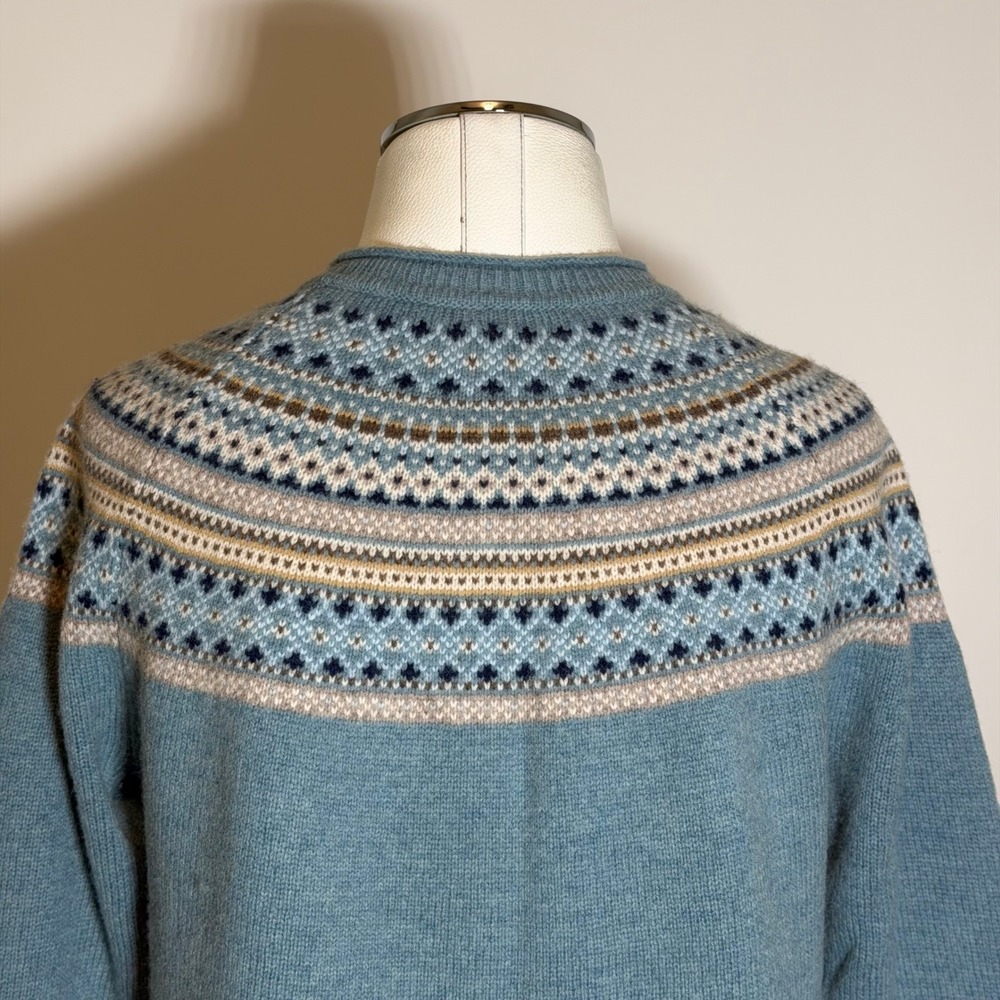 Tabitha Webb Lambswool Blend Fair Isle Nordic Cardigan Sweater Womens Medium - Picture 6 of 12